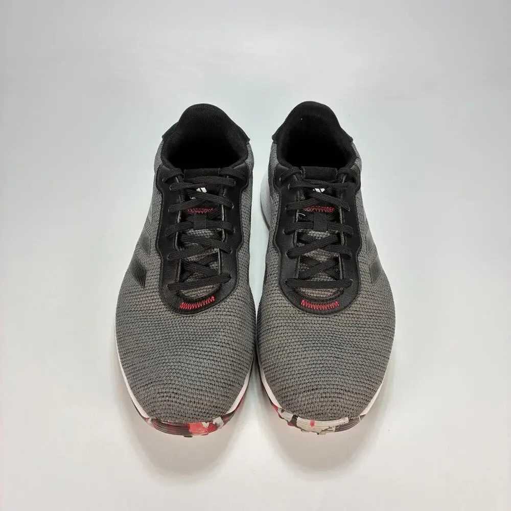 adidas S2G Grey Four Core Black Scarlet Spikeless Golf Shoes FW6318 Men's Sz 10
